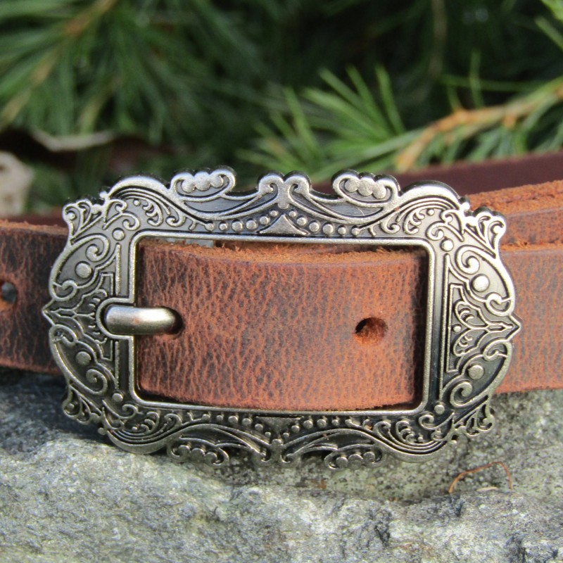 Crazy Horse brown Water Buffalo Leather narrow casual belt, Made in USA , 3/4" leather belt, narrow leather belt