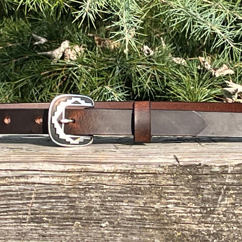 Soft and Comfortable Water Buffalo Leather Belt | Single-Piece Construction | Beveled Edges | Chicago Screw Buckle Attachment