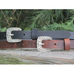 Skinny Leather belt Full Grain leather belt, custom belt, handmade gift, women's casual leather belt, personalized gift, USA made, 3/4" belt