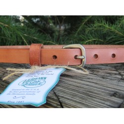 3/4" wide leather belt / Hermann Oak Harness Leather narrow casual belt/ Made in USA with US hides/ Skinny leather belt