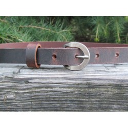 Soft and Comfortable Water Buffalo Leather Belt | Single-Piece Construction | Beveled Edges | Chicago Screw Buckle Attachment