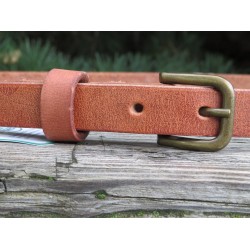 3/4" wide leather belt Hermann Oak Harness Leather belt narrow leather belt casual leather belt Skinny leather belt Made in USA leather belt