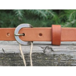 3/4" wide leather belt Hermann Oak Harness Leather belt narrow leather belt casual leather belt Skinny leather belt Made in USA leather belt