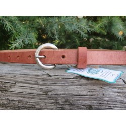 3/4" wide leather belt Hermann Oak Harness Leather belt narrow leather belt casual leather belt Skinny leather belt Made in USA leather belt