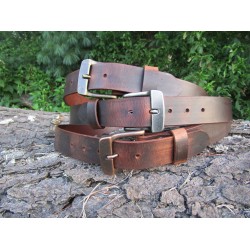 1 1/2" Custom Handcrafted leather belt, full grain leather belt,Made in USA, Unisex leather belt, Water Buffalo leather belt, vintage look